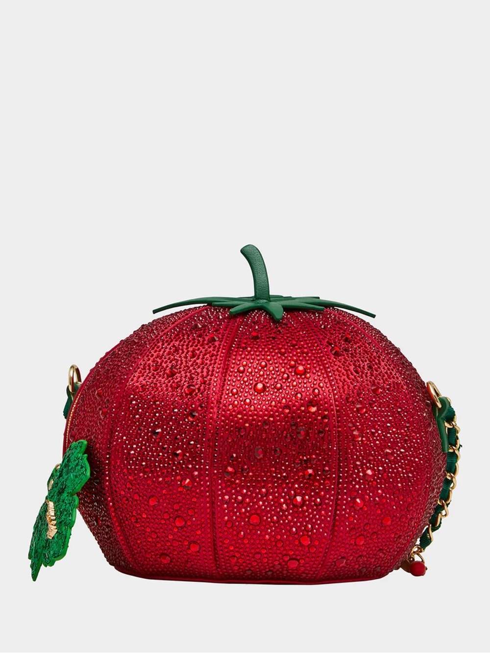 Betsey Johnson Tomato Tamahto Crossbody crystal purse in vibrant red - NWOT